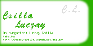 csilla luczay business card